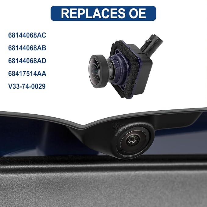 68144068AC Front Side Rear Backup Surround View Camera Compatible with Chrysler Pacifica Voyager Ram 1500 Maserati Ghibli Levante