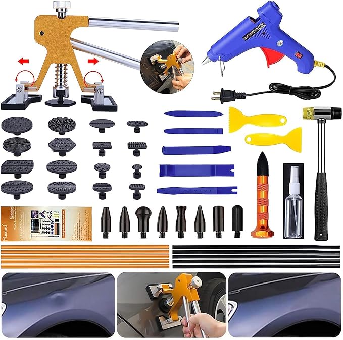 Auto Dent Puller Kit, Car Dent Removal Set, Paintless Dent Repair Tool for Automobile/Refrigerator/Motorcycle Body Dent Remover