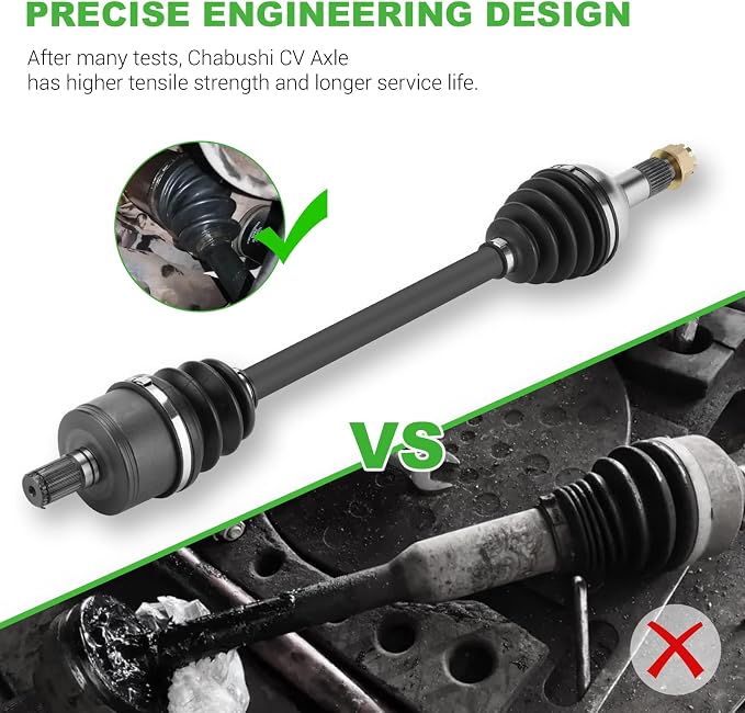 Rear Left & Right CV Axle for Can-Am Defender HD5 HD8 HD9 HD10 | Fits HD5 17-21, HD8 16-21, HD9 22-24, HD10 16-19, Base MAX DPS XT editions, 705502406, Excludes CAB, XMR, PRO & Lone Star