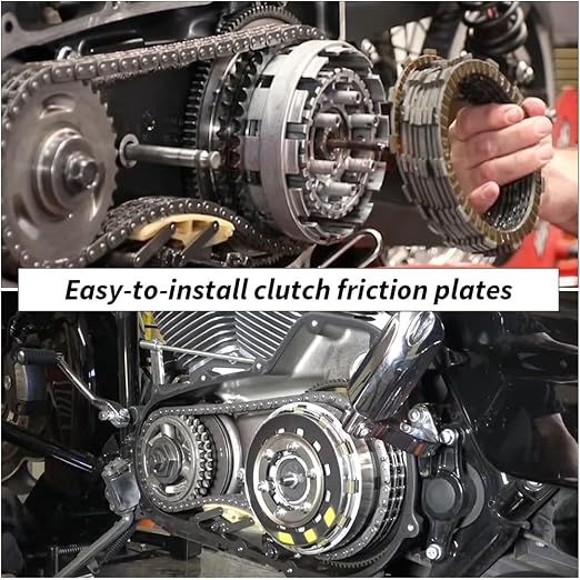 Clutch Kit & Primary Gasket Compatible with Dyna Fat Boy Heritage Softail Softail OEM #34934-06 37932-98 37913-98 60547-06FM