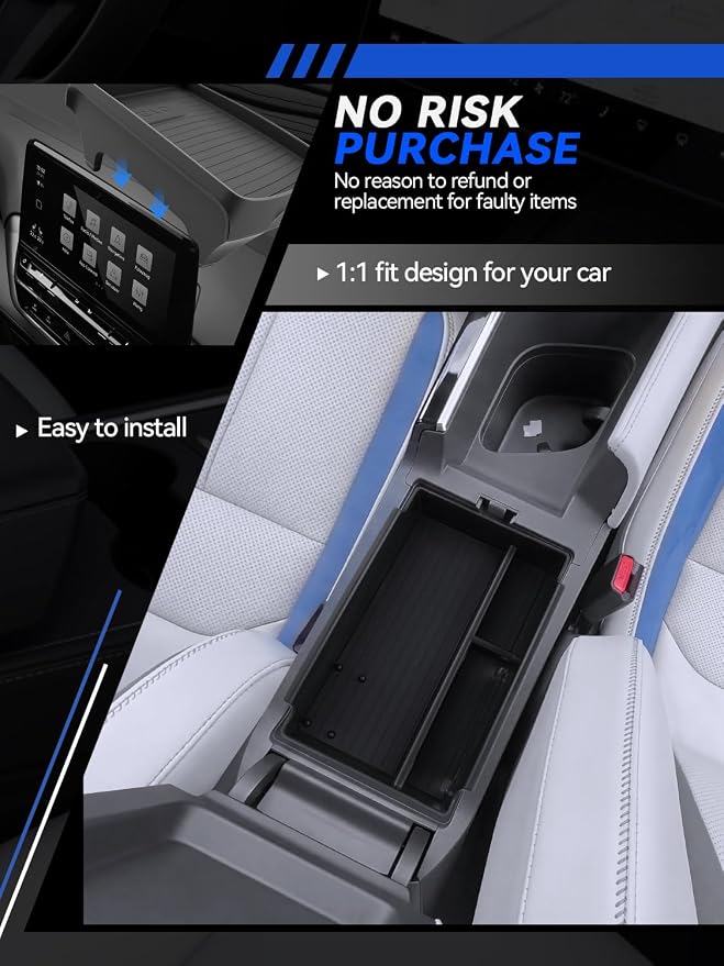 for Acura ADX Center Console Organizer 2025 2026 Acura ADX (A Spec/A Spec with Advance) Accessories Armrest Tray Middle Storage Box Insert Container Durable ABS Plastic