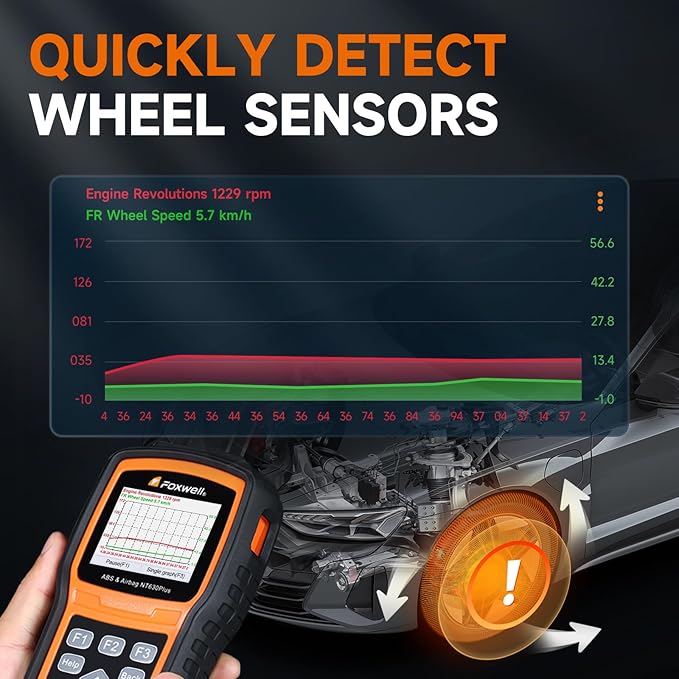 2026 FOXWELL NT630 Plus OBD2 Scanner with ABS and SRS, ABS Code Reader Auto Bleed Scan Tool Brake SRS Scanner, Car Scanner Diagnostic Tool Bidirectional Live Data with SAS Oil Check Engine Light Reset