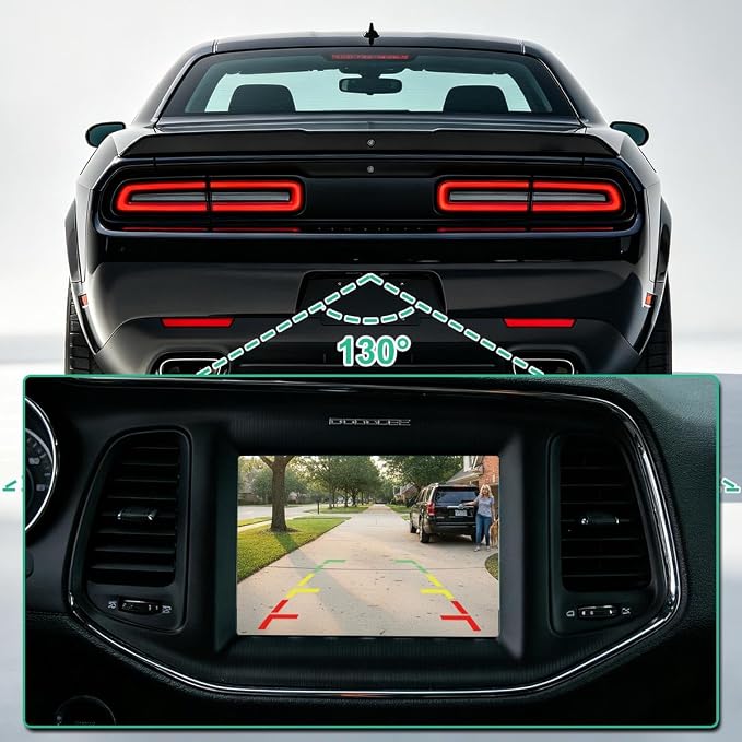 4672760AC Rear View Camera Replacement for Dodge Challenger 2015-2022, OE Backup Cam Replaces 4672760AB by GreenYi