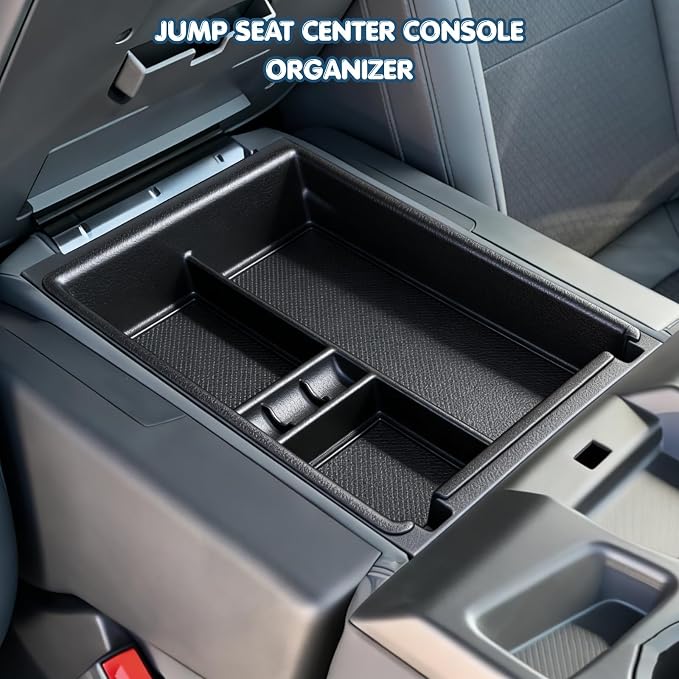 Jump Seat Console Organizer Tray for 2019-2026 Chevy Silverado / GMC Sierra 1500 and 2020-2026 Silverado/Sierra 2500 HD 3500HD Interior Accessories - Only for Split Bench Seat Console Armrest Storage