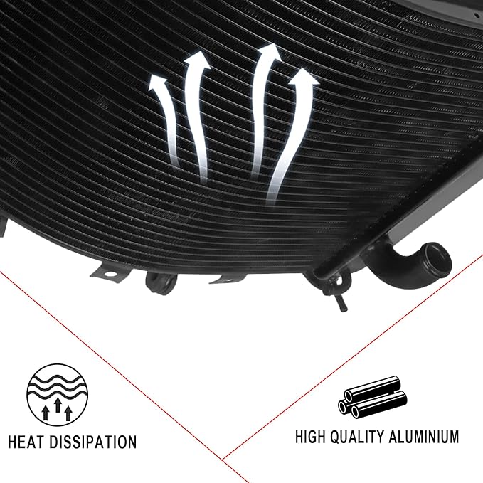 Aluminum Cooling Radiator Replacement for Kawasaki Ninja ZX9R ZX-9R ZX 9R 1998-2003 Engine Radiator Cooler