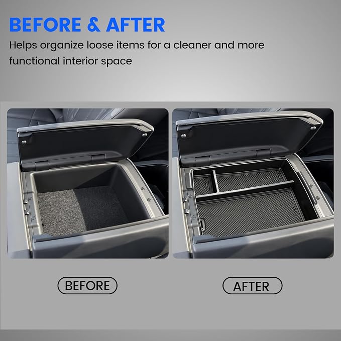 Center Console Organizer for 2027 Kia Telluride Console Armrest Tray (Double Layer) for 2027 Telluride (X-Line SX/X-PRO SX/SX Presitige/X-Line SX Presitige/X-PRO SX Presitige) Accessories