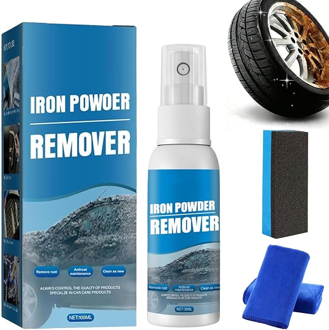 Multi-functional Quick-acting Rust Removal Spray, Upgraded Iron Powder Remover Spray, Portable Car Rust Removal Spray, Fast-Action Rust Eliminator & Metal Care Spray (1PC-Trial Version(30ML))