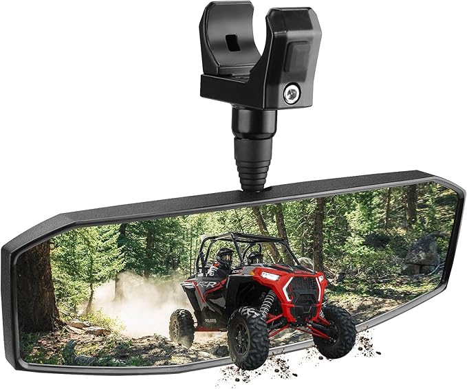 SHEJISI UTV Rear View Mirror,SXS UTV Mirrors HD,360°Adjustable Angle for 1.5" to 2.0 inch Round Roll Cage,Compatible with Polaris RZR,Honda Pioneer,Kawasaki KRX/Mule,Yamaha,Talon,Can Am X3,CFMOTO