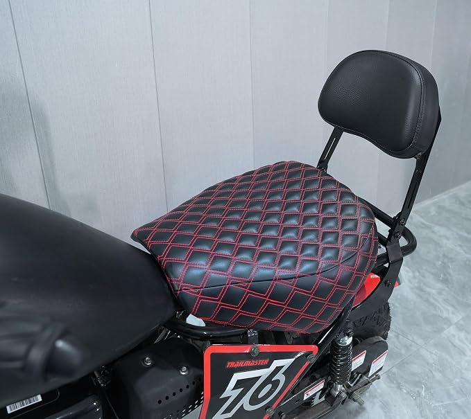 JMCHstore Red Retro Design Mini bike Seat for Massimo TrailMaster Hurricane MB200 MB200-2, for Baja Warrior WR65, Mini Baja, Baja heat Carbon 6.5 196cc HT65 MB165 Trail bike Cushion Replacement parts
