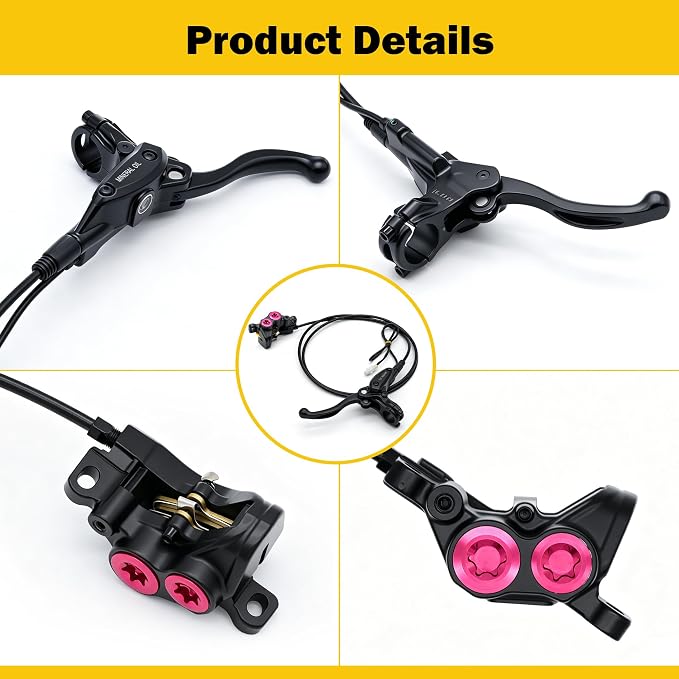 Rear Hydraulic Brake Kit & Brake Caliper Master Cylinder Assembly for Surron Light Bee X Segway X160 X260 Talaria Sting MX3/R MX4/XXX Electric Dirt Bike Parts