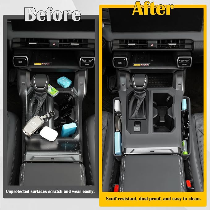 Console Silicone Storage Box Insert Compatible with Toyota 2026 RAV 4 XSE GR Sport Hybrid Limited XLE Woodland 2026 RAV 4 Interior Organizer Accessories