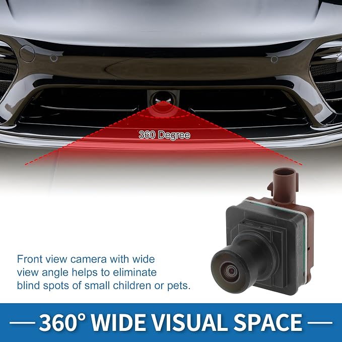 Front View Camera 360 Degree for Ford F-150 XL XLT Platinum 2021 2022 2023 Park Assist Camera Replace No.ML3T-19G490-BC/ML3T-19G490-BB