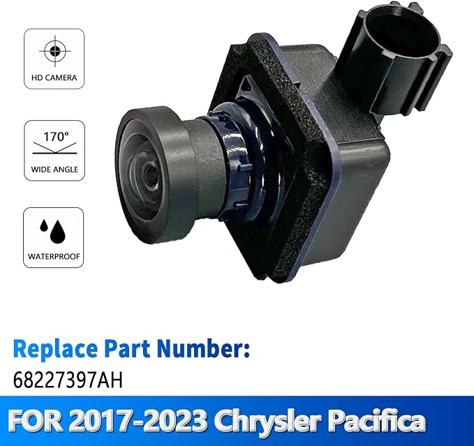 Rear View Back Up Camera Compatible with 2017 2018 2019 2020 2021 2022 2023 Chrysler Pacifica Reverse Park Assist Backup Camera Replaces 68227397AH
