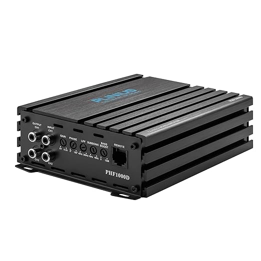 PLINIUS PHF1000D car Audio Amplifier Monoblock Class D MOSFER 1000 watts RMS Remote Subwoofer Level Control