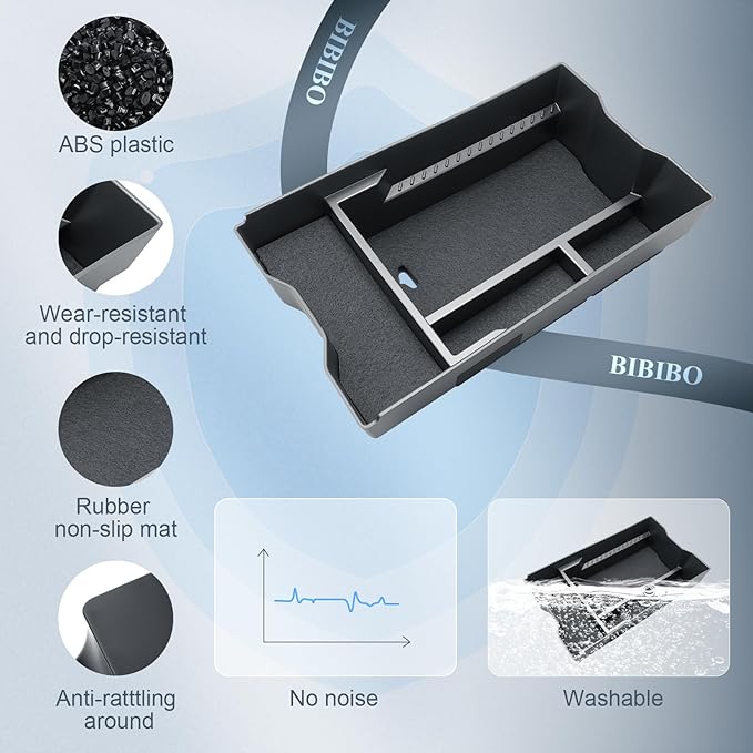 BIBIBO for 2026 Toyota RAV4 Center Console Organizer 2026 Toyota RAV4(LE/SE/XLE Premium/Woodland/XSE/Limited) Console Tray 2026 RAV4 Console Insert Tray