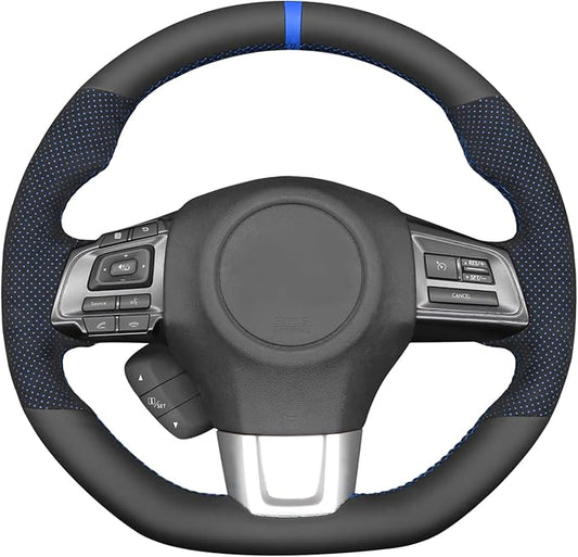 MEWANT Hand Stitch Steering Wheel Cover Wrap for Subaru WRX / WRX STI 2015-2021 - Steering Wheel Accessories
