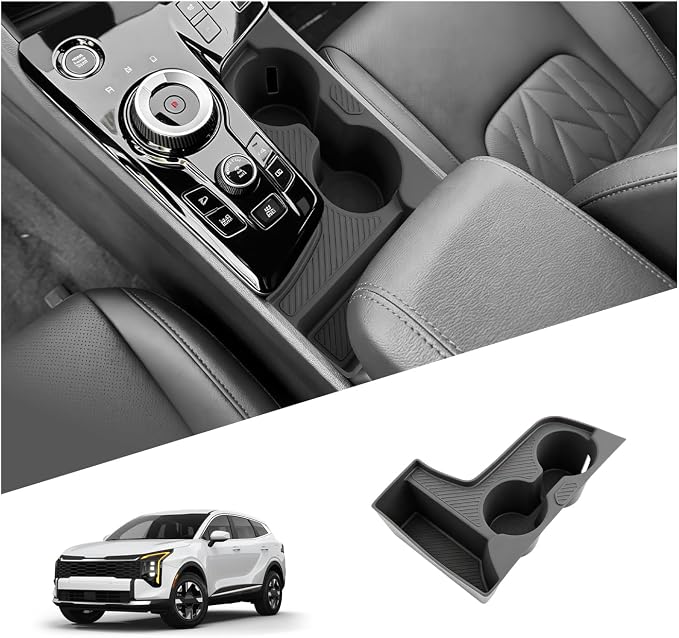 SKTU for 2026 Kia Sportage Cup Holder for 2026+ Kia Sportage Central Control Cup Holder Kia Sportage 2026 Accessories Rubber Cup Pad 2026 Sportage Non-Slip Cup Pad-Durable