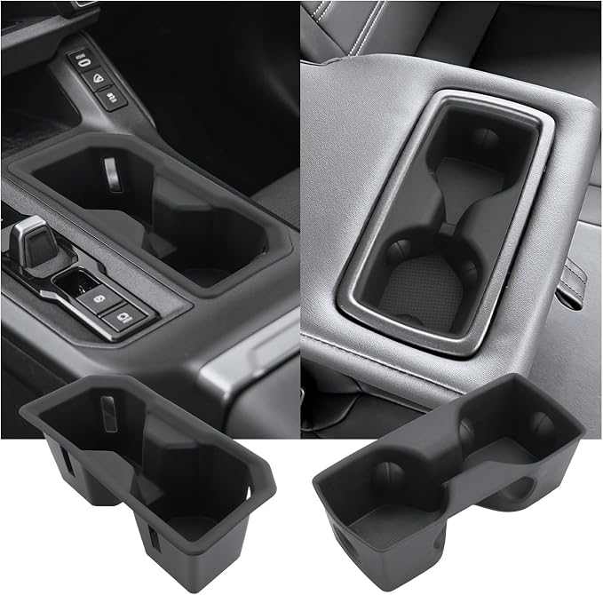 BIXUAN 2026 RAV4 Cup Holder Insert For 2026 Toyota RAV 4 Rear Row Seat Cup Holder Silicone Drink Cup Holder Liner Waterproof Anti-Slip No Rattling Easy to Clean 2026 RAV 4 Accessories