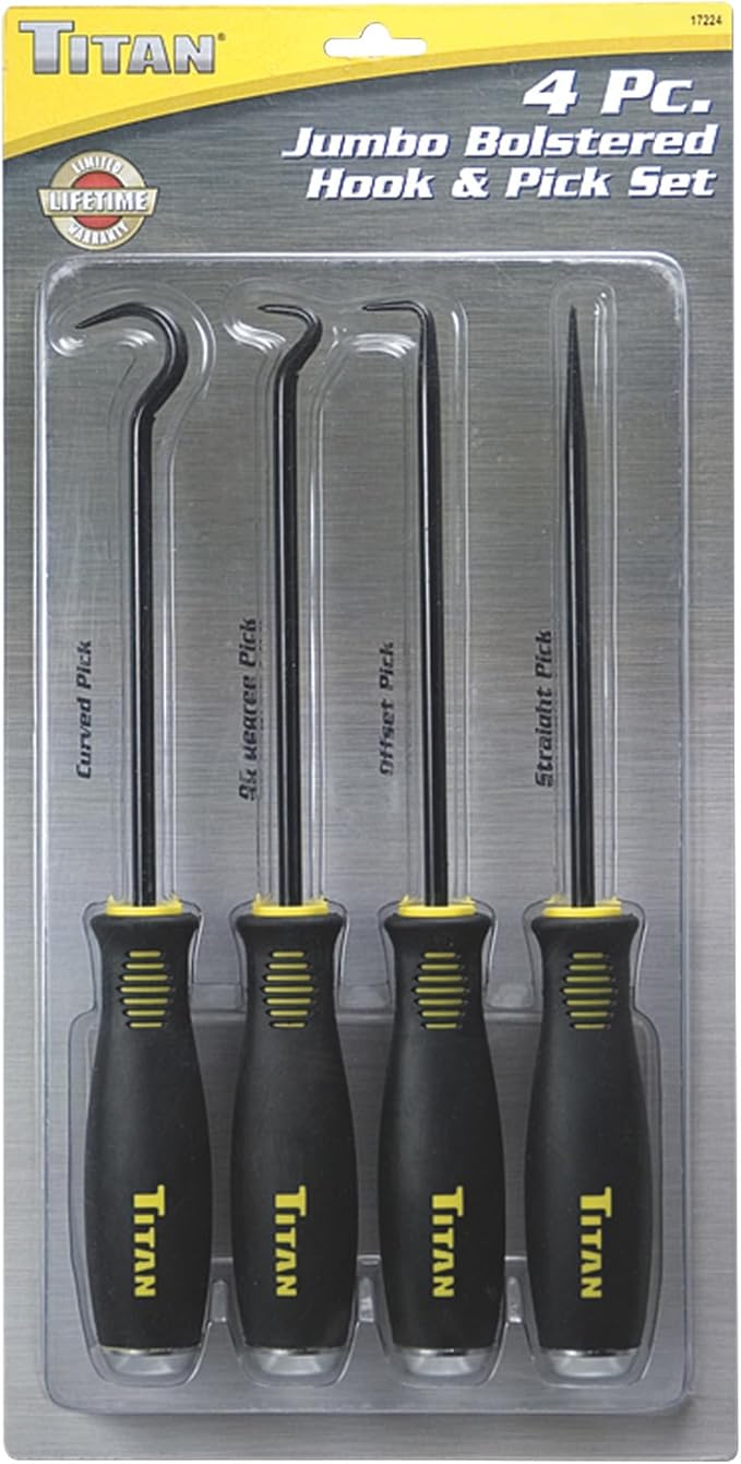 Titan 17224 4 pc. Jumbo Bolstered Pick and Hook Set