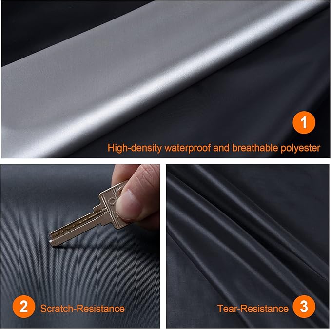 GUNHYI Car Cover for Automobiles All Weather Waterproof, Universal Fit Sedan Chevrolet Caprice, Buick Roadmaster/Riviera, Ford Crown Victoria, Cadillac DTS etc, Length Up to 218 Inch