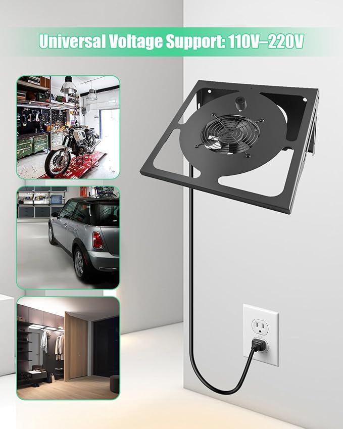 Motorcycle Helmet Dryer Wall Mount with Timer and Remote Control, Double Hooks for Hanging Coats Gloves Motorcycle Accessories, Helmet Rack Suitable for Most Helmets