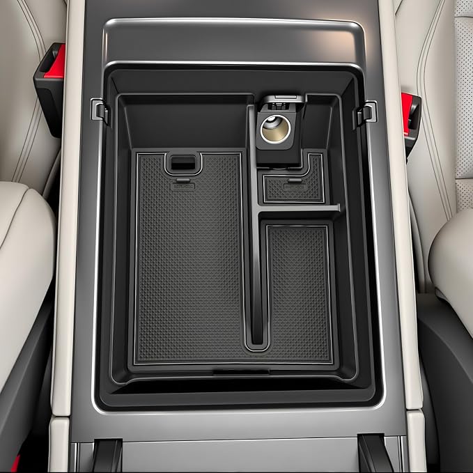 SKTU for 2024 2025 2026 Lincoln Nautilus Center Console Organizer for 2024-2026 Lincoln Nautilus (Premiere/Reserve/Black Label) Console Tray 2024 2025 2026 Nautilus Accessories ABS Armrest Storage Box