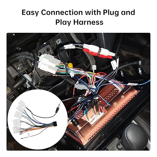16PIN Car aftermarket Radio Wiring Harness for Toyota Camry RAV4 Corolla Tundra Highlander Car Stereo Wire Harness Power Cable Support Android Head Unit Steering Wheel Control