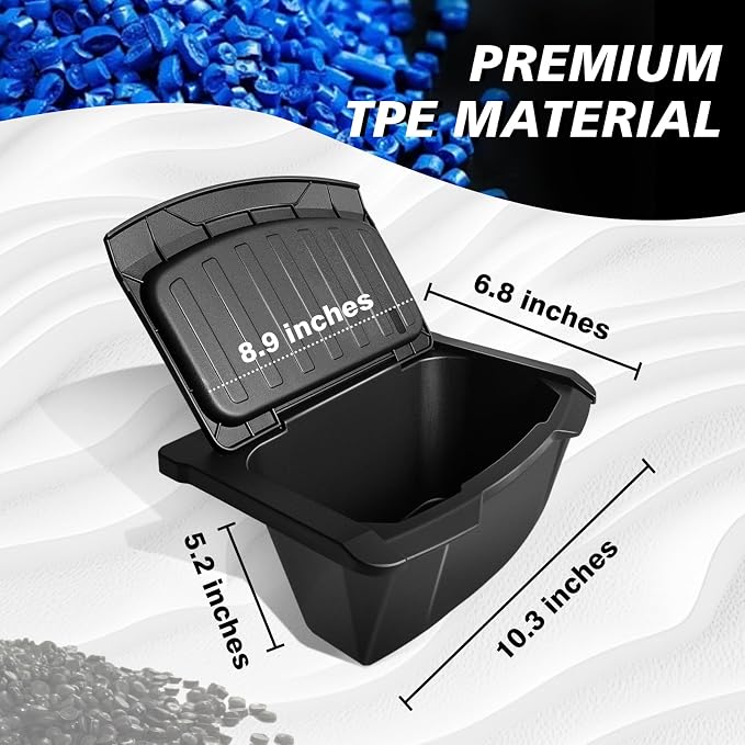 BestEvMod for 2026+ Model Y Juniper Refresh Rear Center Console Organizer Trash Can with Lid Cover Rear Bin Backseat Storage Box Garbage Can Anti-Slip