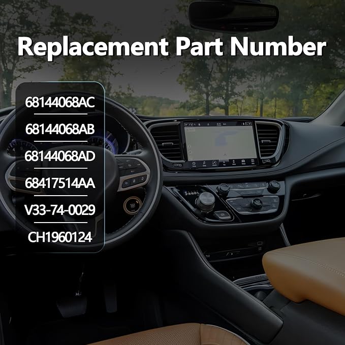 68144068AC Rear View Back Up Camera Compatible with Chrysler Pacifica Voyager Ram 1500 Maserati Ghibli Levante Replaces 68144068AB 68144068AD