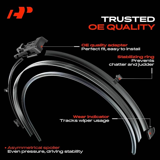 A-Premium 24"+21"+10" Windshield Wiper Blades Compatible with GMC Acadia 2007-2016 & Saturn Outlook 2007-2010 - Front Rear Wipers Blade Set, TLP/Snap Claw, with Wear Indicator & Towel (Pack of 3)