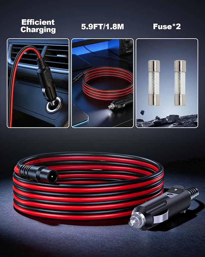 WUKUR 14V DC Car Charger for NOCO Jump Starter Compatible with NOCO GB70 GB150 GB250+ GB251+ GB500 GB500+ NOCO Boost UltraSafe Jump Starters Battery Power Supply Charger Cable