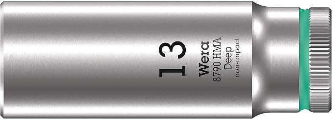 Wera 05004525001 Belt A Deep 1 socket set, 1/4" drive, 9 pieces
