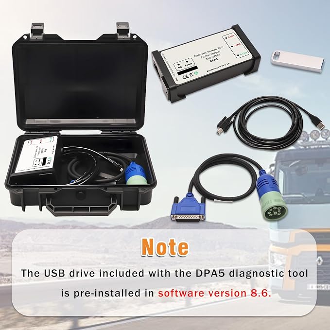380002884 ESTV8.6 V9.5 V9.8 DPA5 Diagnostic Tool Kit, Dearborn Protocol Adapter 5, Electronic Service Tool forNew Holland Tractor Truck Loader Excavator, EST DPA5 Diagnostic Tool