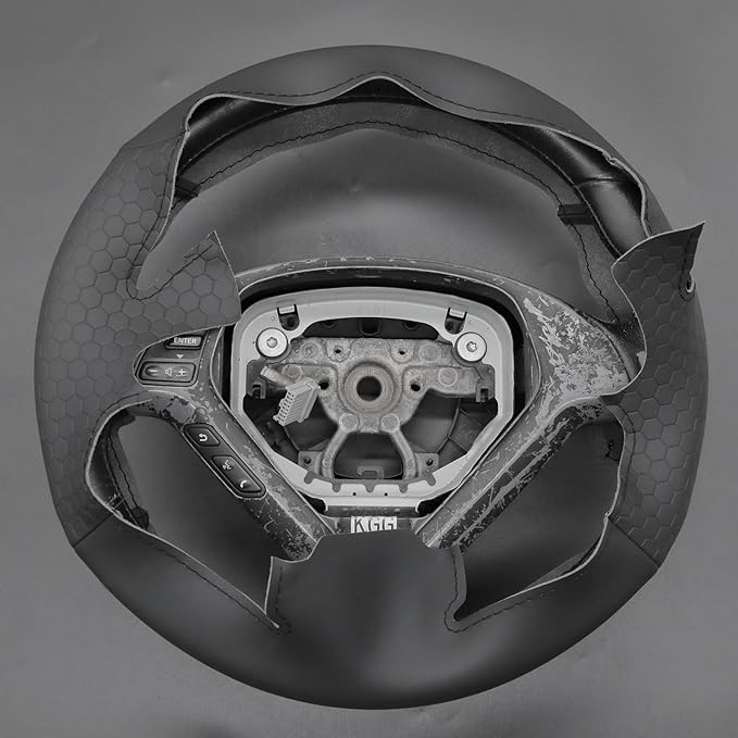 MEWANT Hand Sew Black Solid Embossed Artificial Leather Steering Wheel Cover for Infiniti G25 G35 G37 EX35 EX37 Q60 QX50