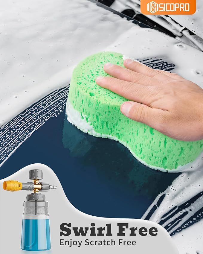 Foam Cannon for Pressure Washer, Car Wash Foam Gun Kit, Tool Daily Foam Cannon with 1/4 Inch Quick Connector, Soap Cannon for Pressure Washer, Car Foam Sprayer
