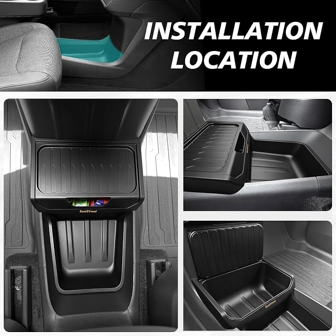 BestEvMod Lower Center Console Organizer Compatible with 2026 2025 Tesla Model Y Juniper | Standard Version | Accessories Under Screen Storage Organizer Insert Tray Interior Storage Insert Tray TPE