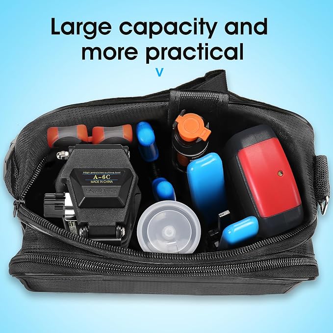 Fiber Optic Termination Kit FTTH Cold Connection tool Kit 6C Fiber cutting knife Stripper Pliers D7 OPM with RJ45 network testing and FC to LC Adapter
