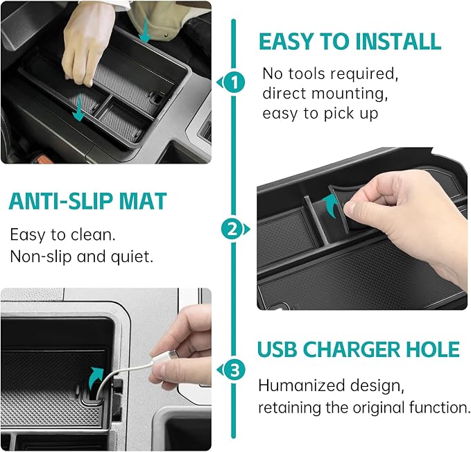 Center Console Organizer Compatible with 2024 2025 Toyota Land Cruiser Prado 250 J250 LC250 1958 Accessories