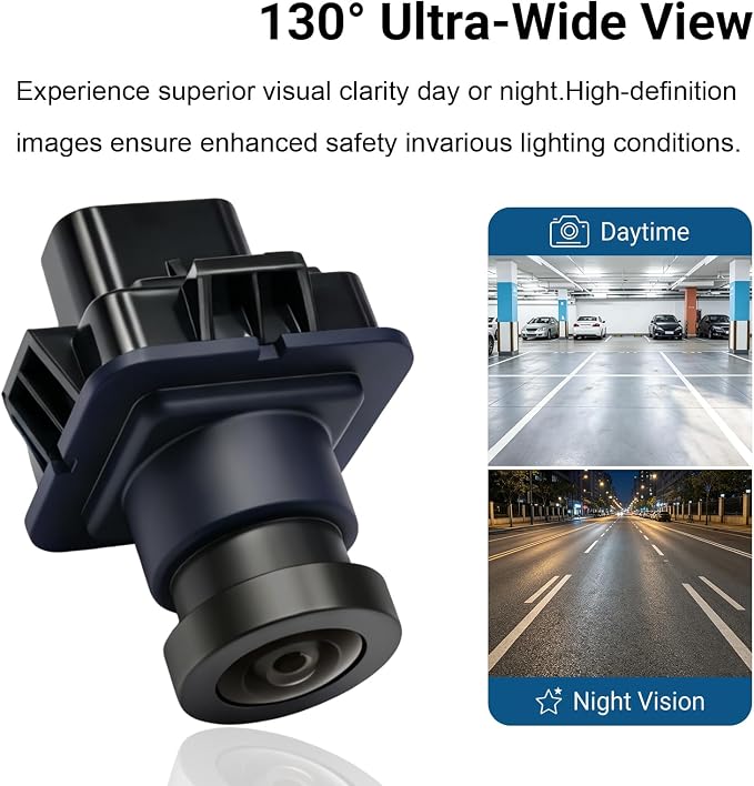 Rear Camera Parking Assist Rear View KB3Z-19G490-B Compatible with Ford Ranger 2019 2020 2021, 130° HD Night Vision Park Assist Rear View Camera Replace OE PAC504 FO1960185