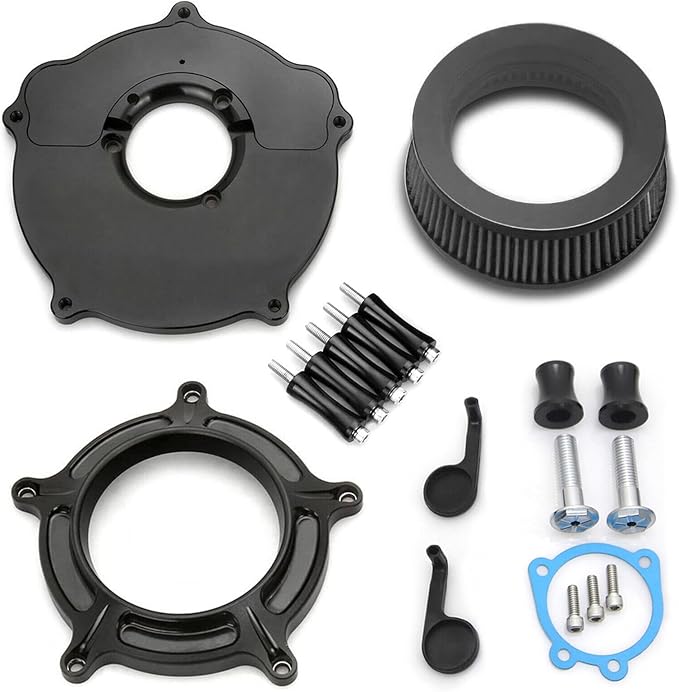 For harley davidson air cleaner filter sportster Touring street glide road king electra Dyna Softail motorcycle air intake (Black- Gray filter, A-For Sportster XL models)