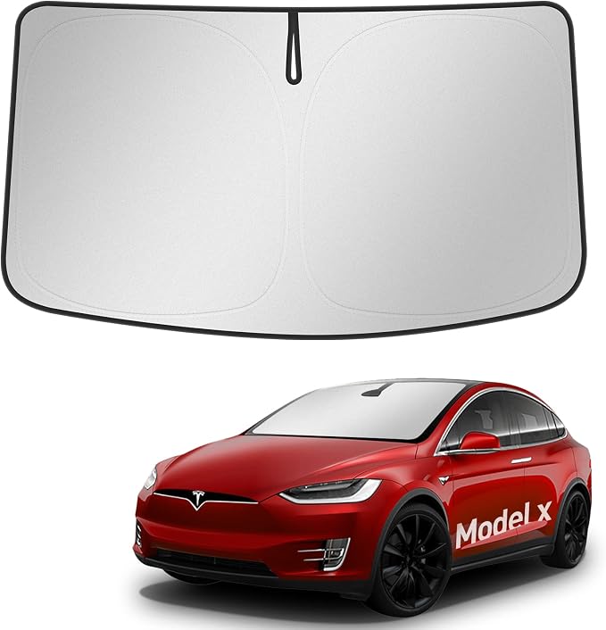 BASENOR Tesla Model S Model X Center Console Organizer and Model X Windshield Sunshade