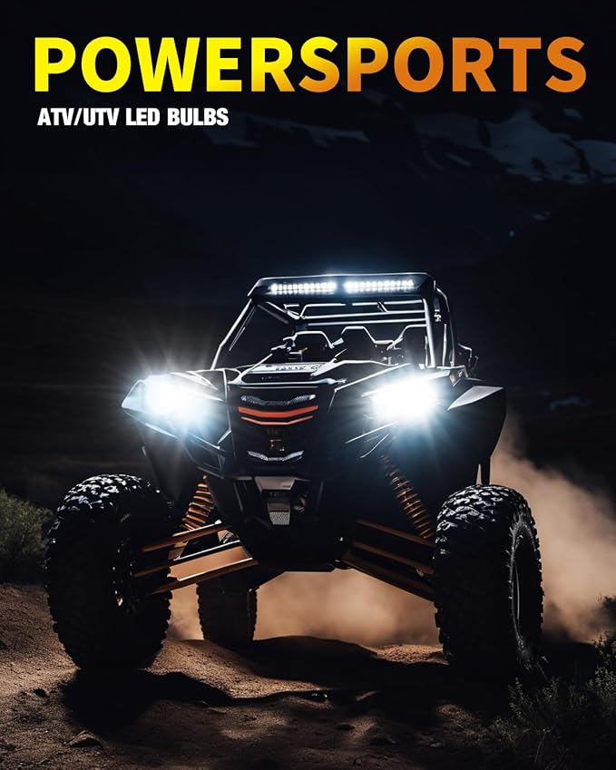 Termitor D5S Light Bulbs, 6500K Daylight White, 1:1 OEM Fit, 3-Min Quick Install, IP68 All-Weather, 10-Year Durability, 99% Vehicle Compatible Powersports Light Kits, Pack of 2