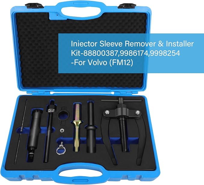Injector Sleeve Nozzle Cup Tube Remover and Installer Tool Kit Compatible with Volvo Truck D11 D13 D16 Mack MP7 MP8 MP10 Engines Alternative to OEM 9986174 88800387 88800196