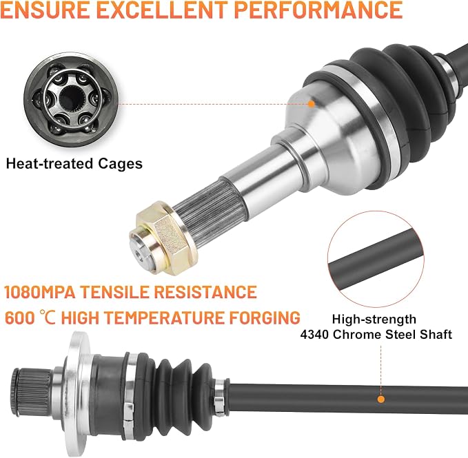 Rear Left & Right CV Axle Shaft with Wheel Bearing for Yamaha Rhino 450 660 2006 2007 2008 2009, 5UG-F530T-20-00, 5UG-F530V-02-00, 5UG-F531H-21-00