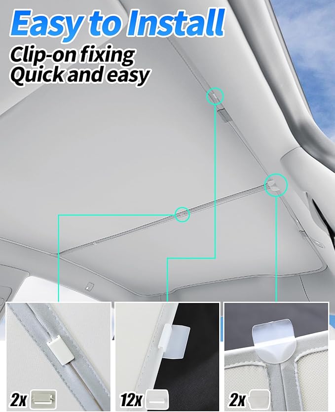 for Tesla Model Y Juniper Sunshade Glass Roof Accessory Rear Windshield Sun Shade for Tesla Model Y Juniper 2025