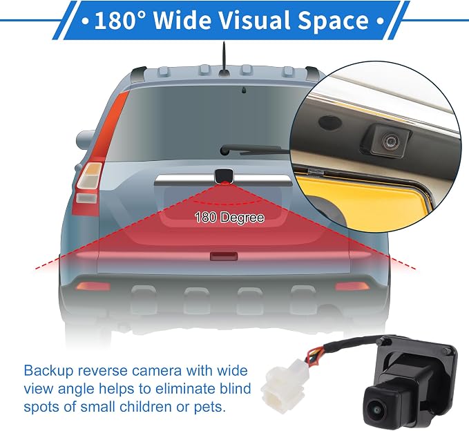 Rear View Camera for Honda CR-V Jazz 2014 2015 2016 2017 License Plate Park Assist Backup Reverse Cam No.39530-T0A-A113-M1/39530-T5A-003