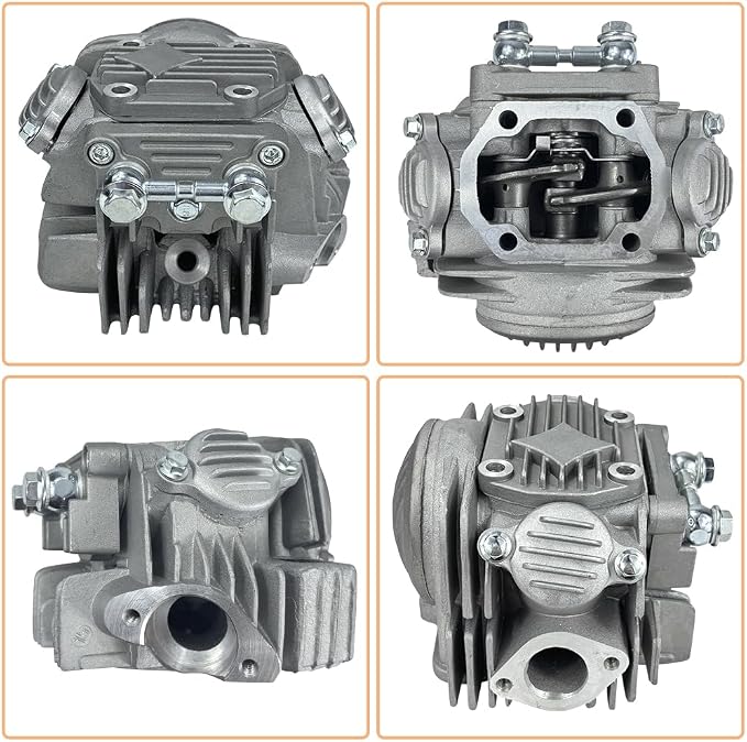 Motorcycle Cylinder Head Assembly Kit+Piston Ring Gasket Kit for 56mm Bore YX140cc YX150cc 1P56YMJ 1P56FMJ 1P56FMJ-5 Horizontal Engine