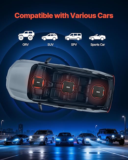 VEVOR 2 Channel Car Audio Amplifier 2 Ohm Stable Bridgeable Class A/B Full Range Stereo Amp Max Power 2 x 300W @ 4 Ohm / 2 x 600W @ 2 Ohm for Car SUV Truck Off-Road