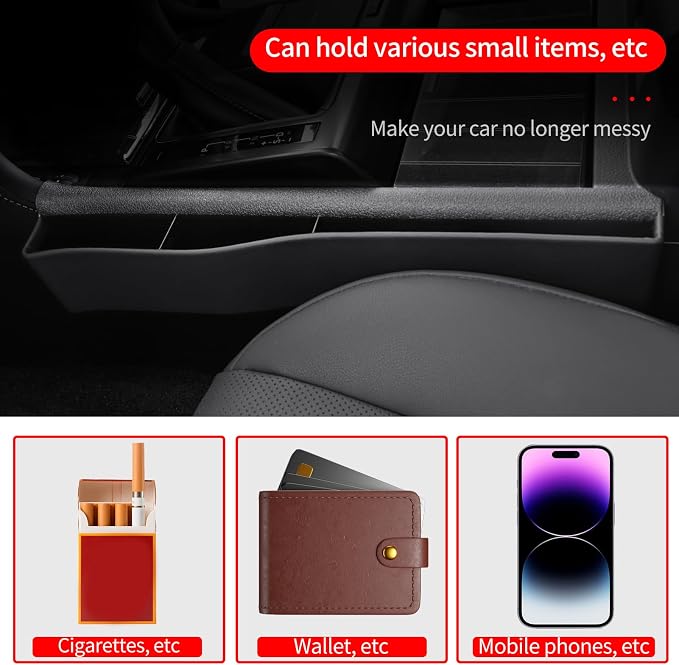 Suitable for 2022-2023 Lexus GX460 Seat Gap Storage Box 400 Central Control Storage Box Modification (2022-2023 Black-Master Driving)