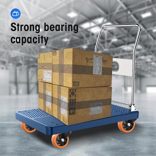 4" Swivel Plate Casters, 1200Lbs Capacity with Brake | Orange, 4-Pack, PU Wheels, Double Ball Bearings, Quiet & Non-Marking, for Workbenches & Carts